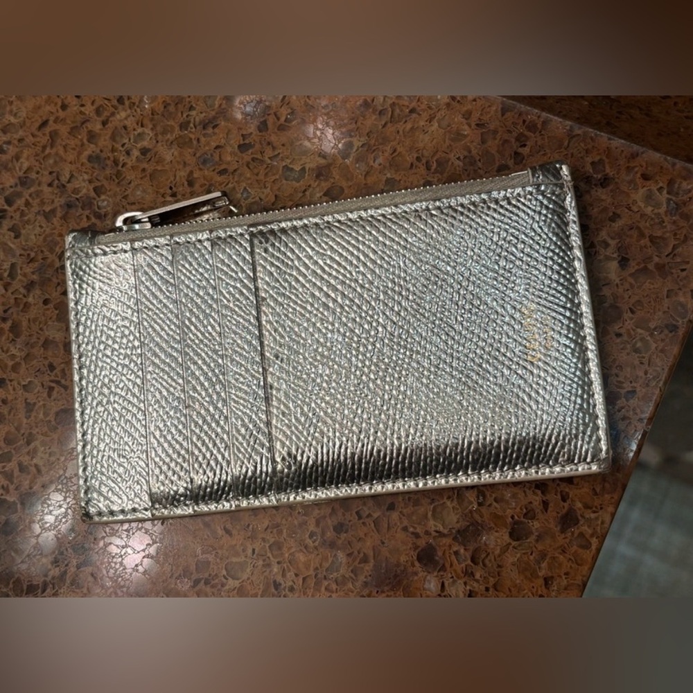 Celine Compact Zipped Cardholder Wallet Silver - Picture 2 of 13